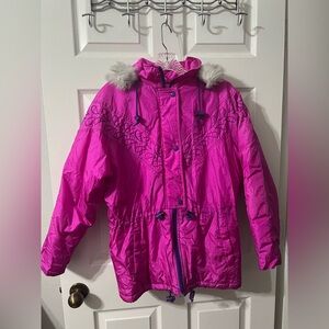 VTG Casual Club Kids Pink Puffer Jacket -Girls Size 12